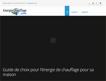 Tablet Screenshot of energie-chauffage.com